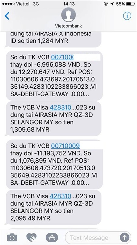 Vietcombank cảnh báo tin nhắn lừa đảo đánh cắp tiền trong tài khoản