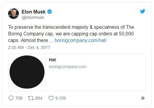 Elon Musk tích cực quảng cáo chiếc mũ siêu nhàm chán, chỉ bán 50.000 chiếc để thu về 1 triệu USD - Ảnh 1.