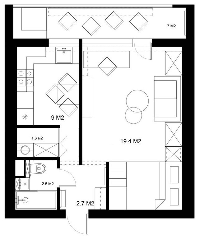  Căn hộ 35m2 đẹp mãn nhãn với nội thất nhiều màu sắc  - Ảnh 17.