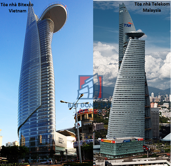 
So về kiến trúc, hai tòa tháp Bitexco và Telekom có nhiều sự khác biệt.
