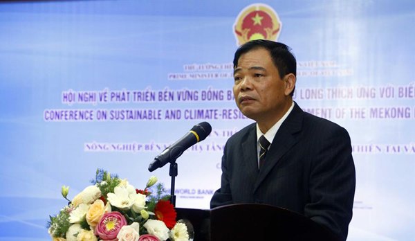 Bộ trưởng Nguyễn Xuân Cường đề nghị tập trung 3 nhóm hàng chính gồm: Thuỷ sản, cây ăn quả và lúa gạo. Ảnh: VGP