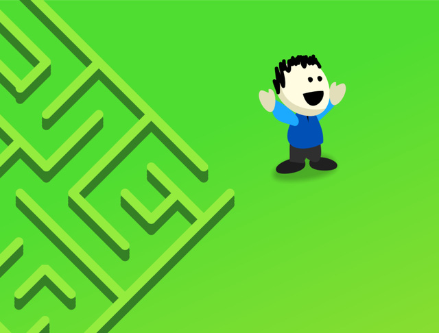 Không hề đơn giản, mà phải loanh quanh như thế này.