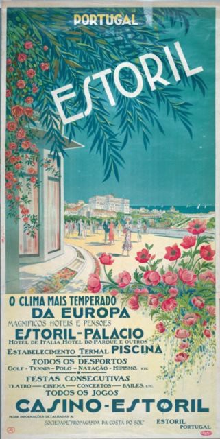 Tấm poster cũ của casino Estoril.