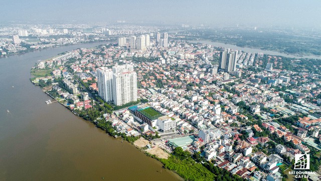  Toàn cảnh khu nhà giàu Thảo Điền nhìn từ trên cao: Đô thị hóa ồ ạt, nguy cơ ngập không phải là chuyện lạ  - Ảnh 10.