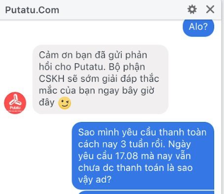 Putatu.com bị khách hàng tố “om tiền” không thanh toán - Ảnh 1.
