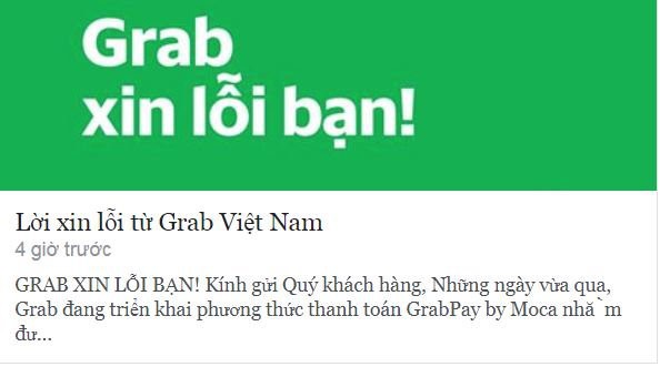 Khách hàng nổi giận vì ví điện tử GrabPay by Moca: Grab xin lỗi và trấn an người dùng - Ảnh 1.