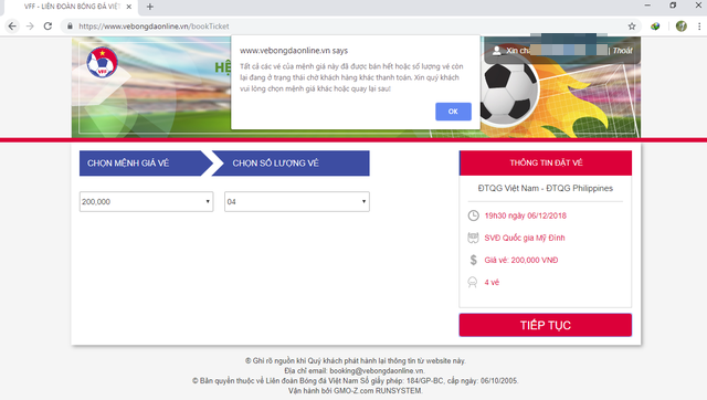 Vừa mở bán vé, hệ thống của VFF đã thông báo quả tải đơn hàng, hết sạch vé chỉ sau 10 phút! - Ảnh 7.