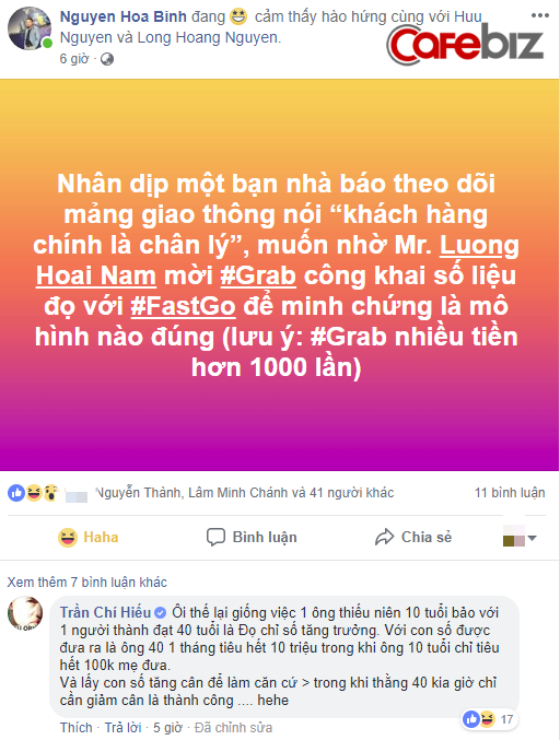 Cãi nhau 30ph trên show Quốc gia khởi nghiệp chưa đủ, các sếp Fastgo và TS. Lương Hoài Nam liên tiếp khẩu chiến trên Facebook cá nhân, mới nửa ngày đá qua lại gần 400 bình luận - Ảnh 2.