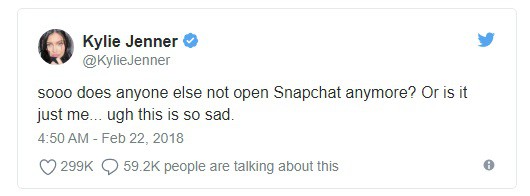 Vốn hóa thị trường của Snapchat bị thổi bay 1,3 tỷ USD chỉ vì 1 dòng chia sẻ của hot girl trên Twitter - Ảnh 1.