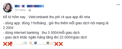 Không chỉ tăng phí dịch vụ SMS Banking lên 11.000 đồng, từ 1/3 Vietcombank còn thu phí chuyển tiền cùng hệ thống qua Mobile Banking - Ảnh 4.