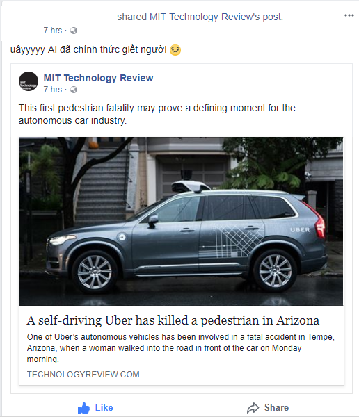 Xe tự lái của Uber đâm tử vong 1 người qua đường tại Mỹ - Uber phủ nhận trách nhiệm và cho rằng mình đã dừng thử nghiệm rồi - Ảnh 3.