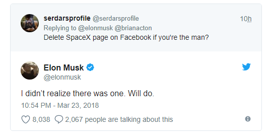 Elon Musk cũng bắt đầu tẩy chay Facebook, xóa thẳng tay Facebook 2,6 triệu follow của Tesla và SpaceX - Ảnh 1.