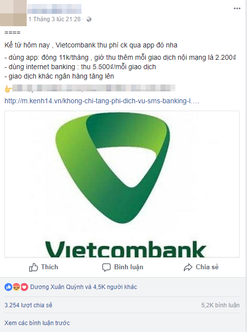 Nhiều chủ tài khoản Vietcombank phản ứng sau biểu phí mới: Sẽ mở thêm vài tài khoản ngân hàng khác để không bị “phụ thuộc”! - Ảnh 5.