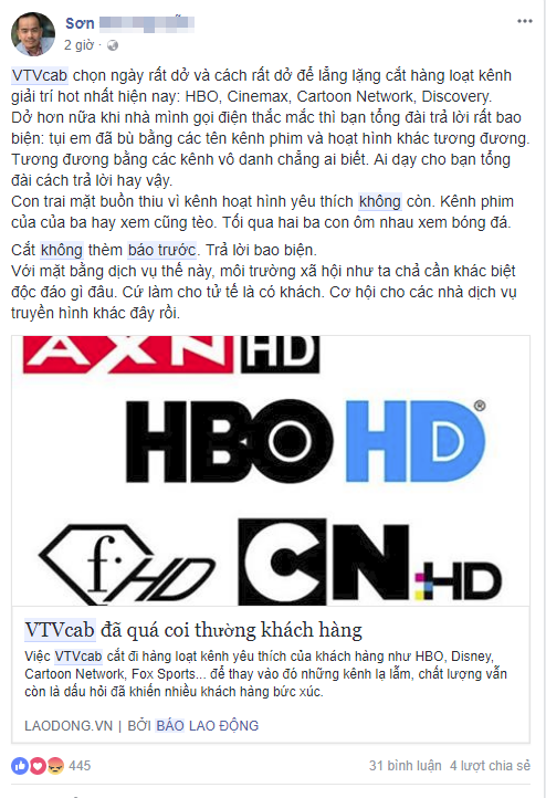 Người xem VTVcab bức xúc trước sự biến mất của HBO, Disney, Cartoon Network: Không ai nhận được bất kì thông báo nào cả! - Ảnh 7.