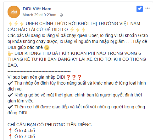 Ứng dụng Didi nhái vua gọi xe Trung Quốc tiếp tục xuất hiện tại Việt Nam, chiêu mộ tài xế cũ của Uber - Ảnh 2.