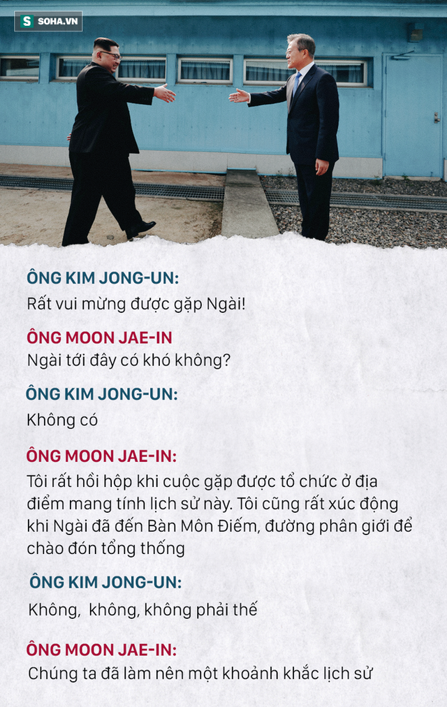  Những đoạn đối thoại thú vị giữa 2 ông Kim Jong-un và Moon Jae-in ở thượng đỉnh liên Triều  - Ảnh 1.
