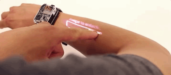 Chiếc smartwatch kiêm máy chiếu này sẽ biến cánh tay bạn thành màn hình cảm ứng - Ảnh 2. Chiếc smartwatch kiêm máy chiếu này sẽ biến cánh tay bạn thành màn hình cảm ứng - Ảnh 2.