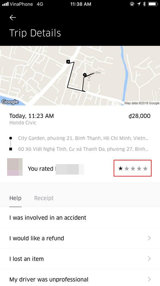 Siêu mẫu Hà Anh bức xúc vì bị tài xế Uber đuổi xuống xe, vứt hành lý ra đường: Uber sáp nhập Grab rồi, chúng tôi không cần khách nữa - Ảnh 3.