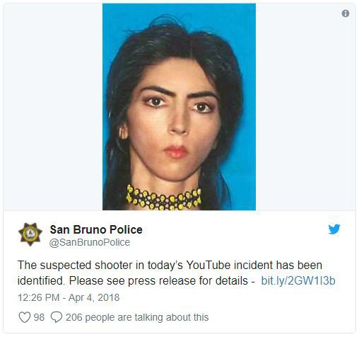 Hung thủ trong vụ xả súng tại trụ sở YouTube là một nữ YouTuber bất mãn với chính sách quảng cáo - Ảnh 1.