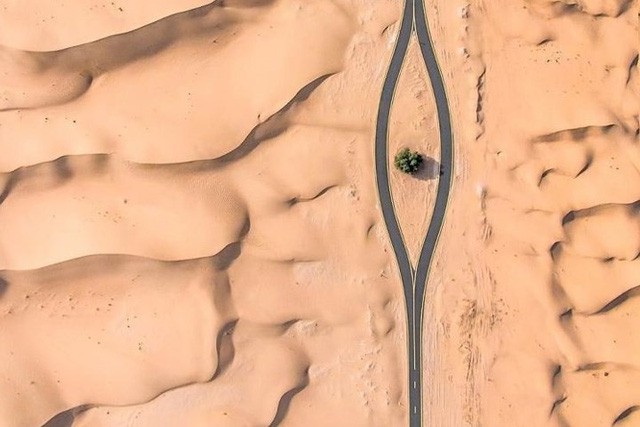 Ngỡ ngàng trước cảnh các con đường UAE ngập chìm trong cát sa mạc - Ảnh 8. Ngỡ ngàng trước cảnh các con đường UAE ngập chìm trong cát sa mạc - Ảnh 8.