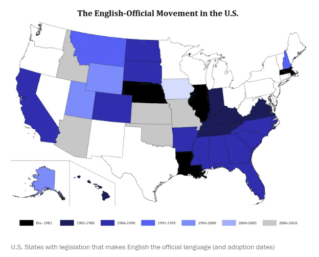 Có tới 96% dân số thành thạo tiếng Anh tại sao đây vẫn không phải ngôn ngữ chính thức của Mỹ? - Ảnh 1.