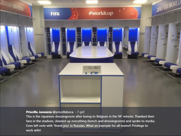 Đây là phòng thay đồ của đội tuyển Nhật Bản sau trận thua Bỉ, sạch sẽ tinh tươm như chưa từng được sử dụng - Ảnh 1.