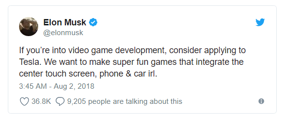 Elon Musk đăng đàn tuyển developer về làm game chơi trên xe Tesla - Ảnh 1.