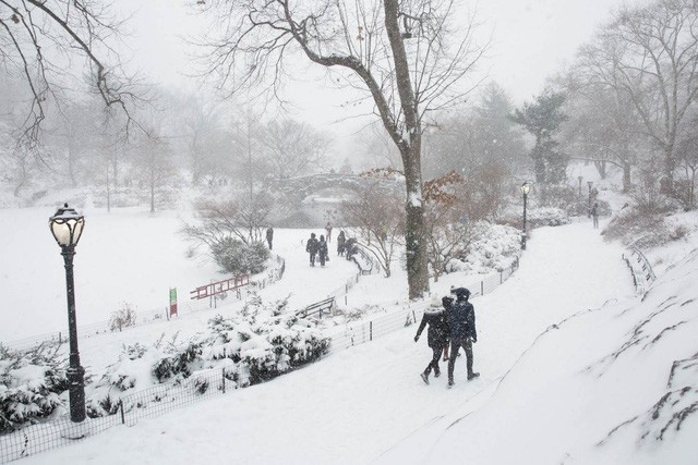 New York như hành tinh khác trong trận bão tuyết khiến nước Mỹ lạnh hơn sao Hỏa - Ảnh 8.