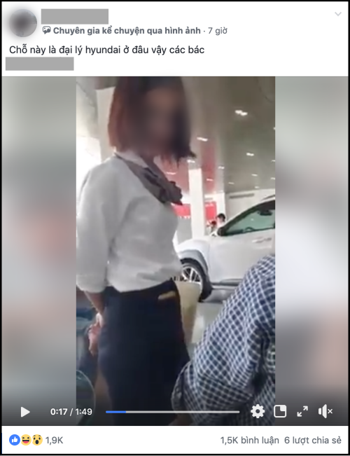 Xôn xao clip nữ nhân viên đại lý xe ô tô Hyundai vén váy, tranh cãi gay gắt với khách hàng - Ảnh 1.