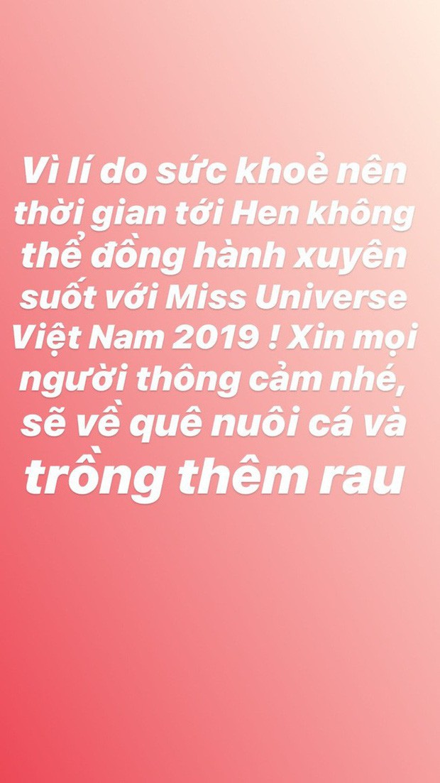 HHen Niê bất ngờ thông báo dừng đồng hành với Hoa hậu Hoàn vũ Việt Nam 2019 - Ảnh 1.