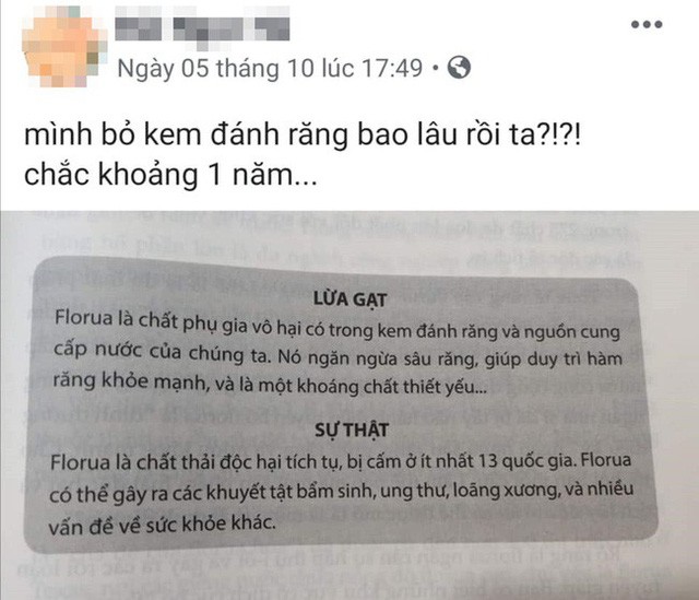  Fluor gây khuyết tật bẩm sinh, ung thư - thông tin đang lan truyền khiến nhiều người lo ngại, tẩy chay kem đánh răng: Sự thật thì sao?  - Ảnh 1.