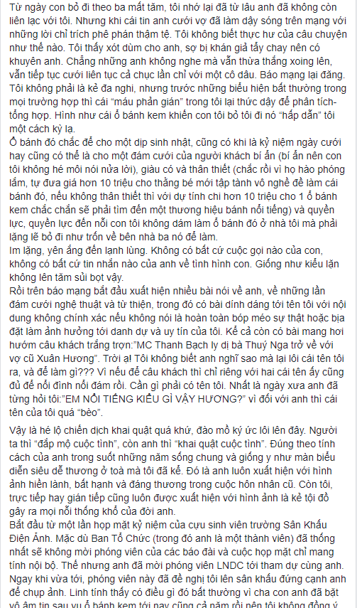 NS Xuân Hương tung chương cuối tự truyện về Thanh Bạch: Anh đã liên tục dùng những đòn tấn công đê tiện nhằm triệt đường sống của tôi - Ảnh 8.