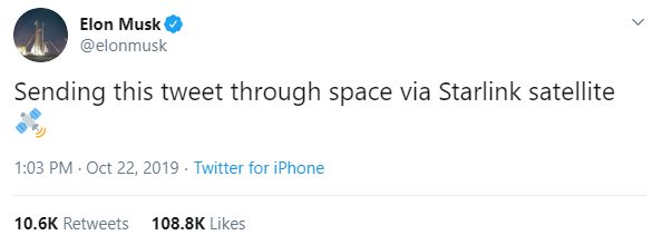 Elon Musk đăng bài Twitter bằng vệ tinh cấp Internet của mình: Ôi chao, nó hoạt động rồi này - Ảnh 1. Elon Musk đăng bài Twitter bằng vệ tinh cấp Internet của mình: Ôi chao, nó hoạt động rồi này - Ảnh 1.