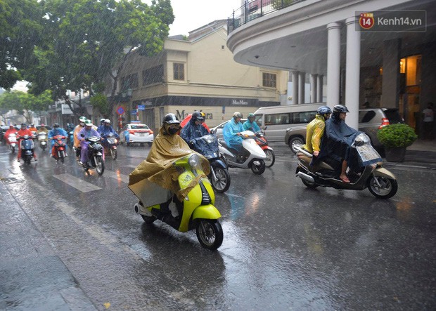 Chùm ảnh: Hà Nội đón cơn mưa rào sau nhiều ngày hanh khô, chỉ số chất lượng không khí được cải thiện - Ảnh 9.