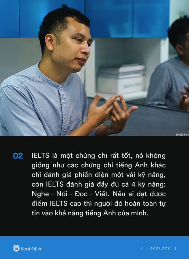 Thầy Tú Phạm 9.0 Speaking: Đạt 6.5 IELTS không khó, chỉ có điều học sinh Việt Nam giỏi mỗi khoanh ABCD, câu này đúng câu kia sai còn khả năng vận dụng bằng 0 - Ảnh 2.