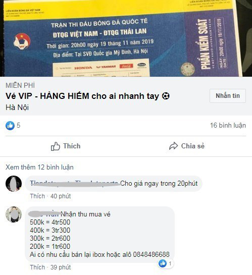 Vé xem Việt Nam vs Thái Lan bị hét giá...trên trời - Ảnh 6.