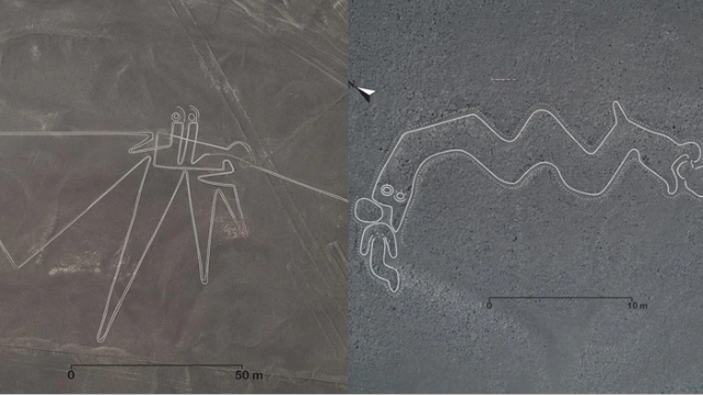 Dùng vệ tinh chụp từ trên cao, phát hiện một loạt hình vẽ siêu to khổng lồ đầy bí ẩn nằm ngay giữa sa mạc ở Peru - Ảnh 3.