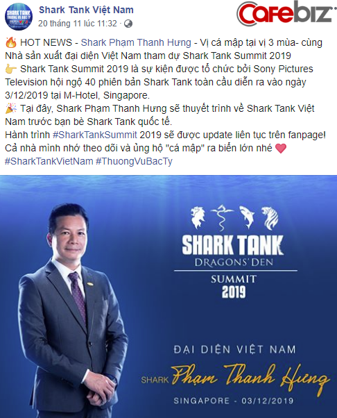 Shark Hưng sẽ là đại diện Việt Nam duy nhất chuẩn bị tham dự “Đại hội cá mập” Shark Tank Summit 2019, hội ngộ 40 phiên bản toàn cầu - Ảnh 1.