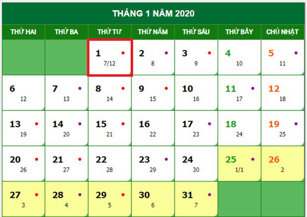 Lịch nghỉ Tết Nguyên đán Canh Tý và nghỉ Tết Dương lịch 2020 chính thức của người lao động, học sinh, giáo viên cả nước - Ảnh 1.