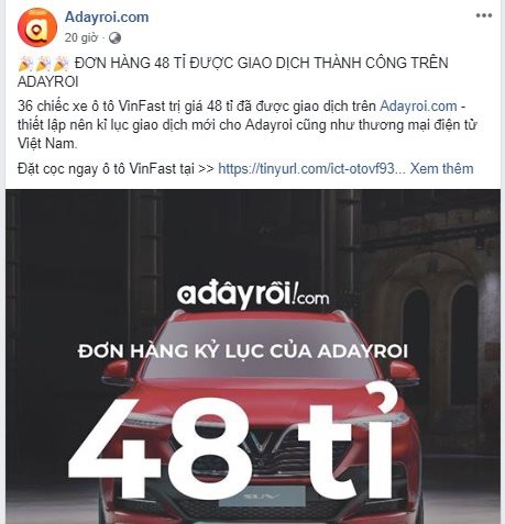 Adayroi.com lần đầu tiết lộ giá trị đơn hàng mua tới 36 chiếc xe VinFast của đại gia Việt - Ảnh 1.