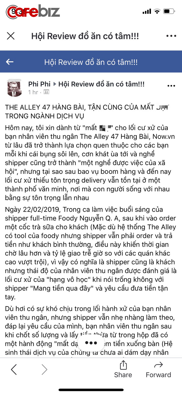 Bị “tố” đối xử với Shipper không ra gì, The Alley nhận ngay “bão” 1 sao trên Google - Ảnh 3.