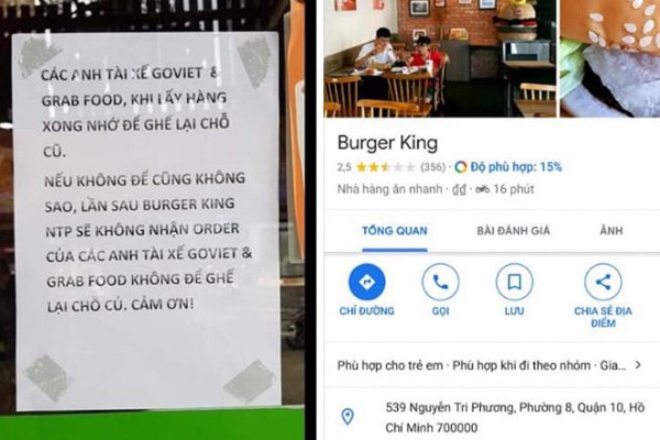 Cửa hàng Burger King bị dìm sao hội đồng vì kỳ thị tài xế Grab, Go Viet - Ảnh 1.