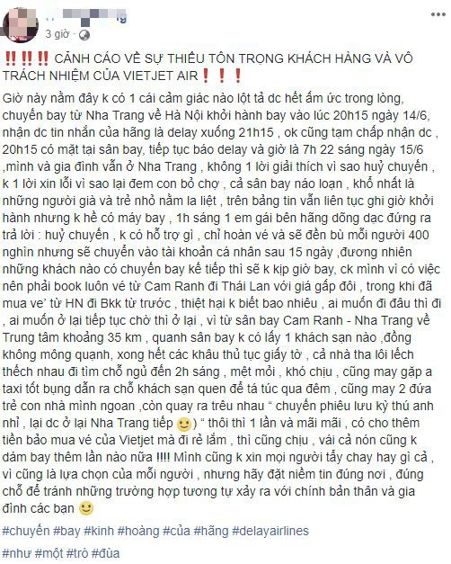 Vietjet Air đồng loạt delay, hủy chuyến: Có khách hàng phải đợi hơn 10 tiếng đồng hồ, cuối cùng bất ngờ bị hủy - Ảnh 2.