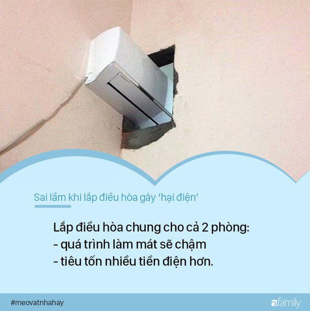  Sai lầm khủng khiếp khi lắp điều hòa - chạy vài ngày là hỏng, chết sặc tiền điện  - Ảnh 2.