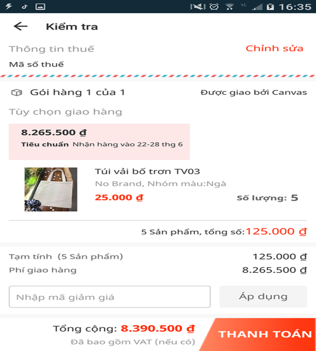 Mua hàng tại Lazada giá hơn 100 ngàn, phải trả phí... 8 triệu - Ảnh 1. Mua hàng tại Lazada giá hơn 100 ngàn, phải trả phí... 8 triệu - Ảnh 1.