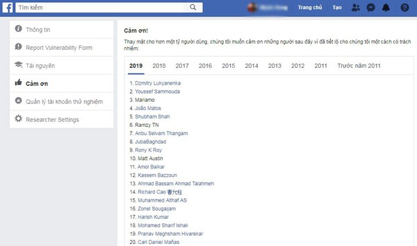 3 người Việt được Facebook vinh danh top 100 “cao thủ” bảo mật toàn cầu - Ảnh 1.