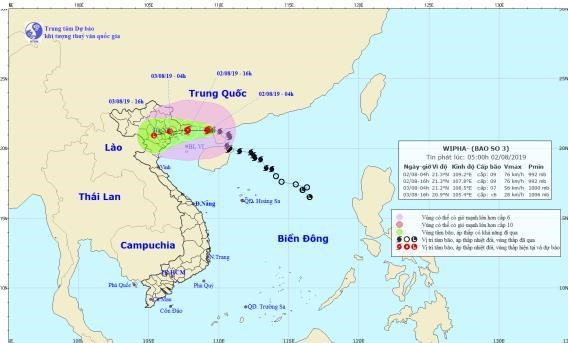 Chiều 2/8, bão số 3 giật cấp 12 đi vào vùng biển Quảng Ninh-Hải Phòng - Ảnh 1.