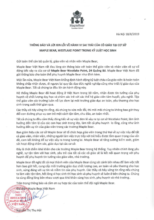  Dù thu học phí tới 20 triệu/tháng, trường Maple Bear từng thừa nhận phải đối mặt với bài toán khan hiếm giáo viên nước ngoài và giáo viên mầm non thiếu kỹ năng  - Ảnh 1.