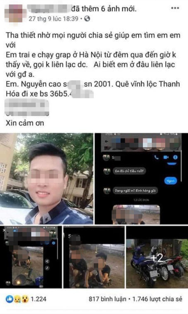 Nóng: Phát hiện thi thể nam sinh năm nhất chạy xe ôm công nghệ nghi bị sát hại tại bãi đất hoang ở Hà Nội - Ảnh 1.