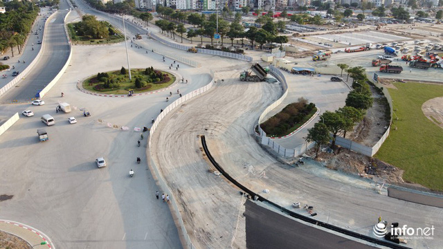 Toàn cảnh đường đua F1 tại Hà Nội từ trên cao, đang trong quá trình hoàn thiện  - Ảnh 5.